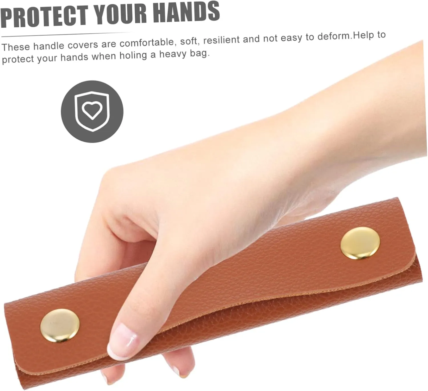 2 Pcs Luggage Cover Bag Handle Wrap Luggage Protector Cover for Travel Accessories Pu Leather Handle Saddle