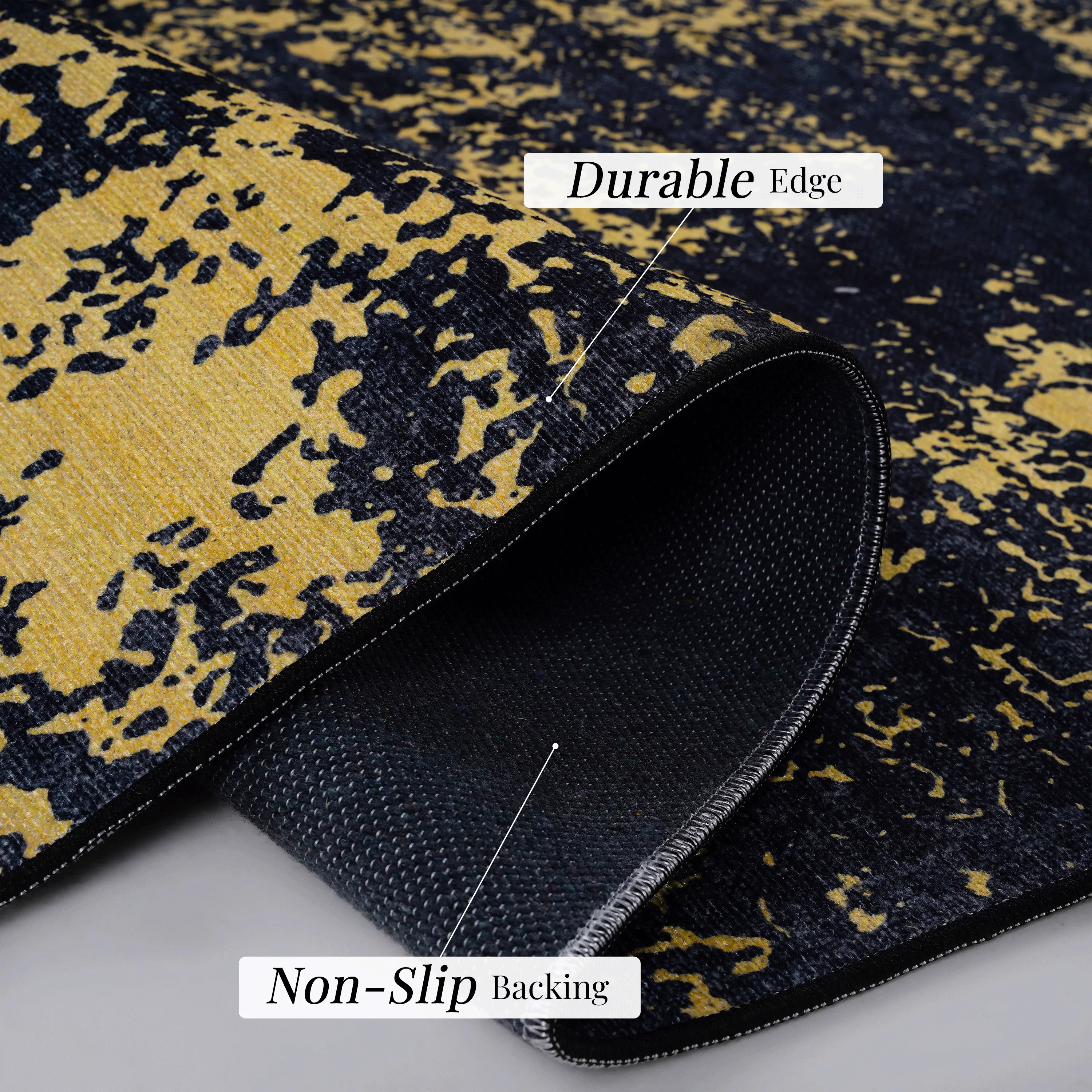 2.6 x 10 Area Rug- Washable, Non-Slip, Non-Shedding, Foldable, Kid & Pet Friendly