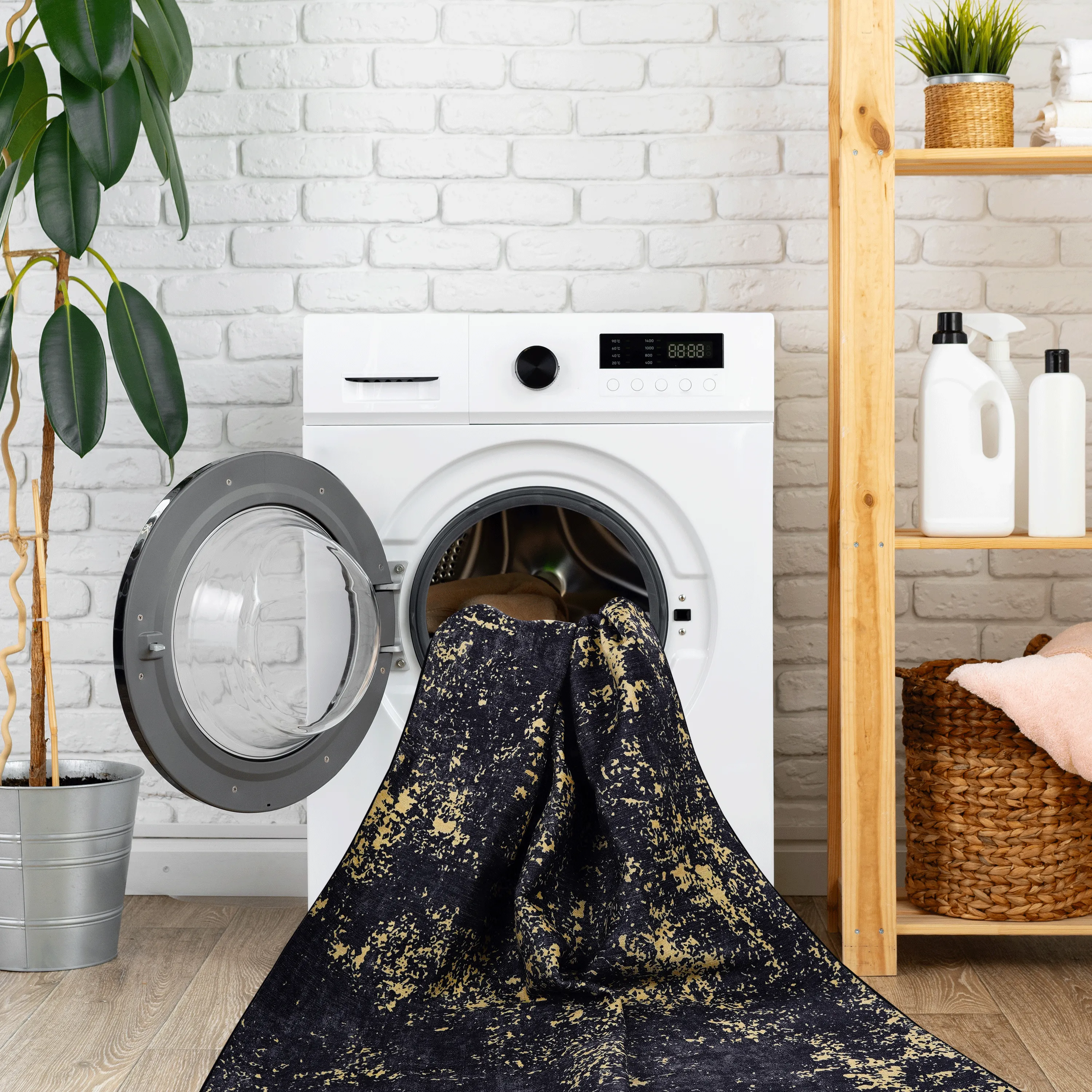 2.6 x 10 Area Rug- Washable, Non-Slip, Non-Shedding, Foldable, Kid & Pet Friendly