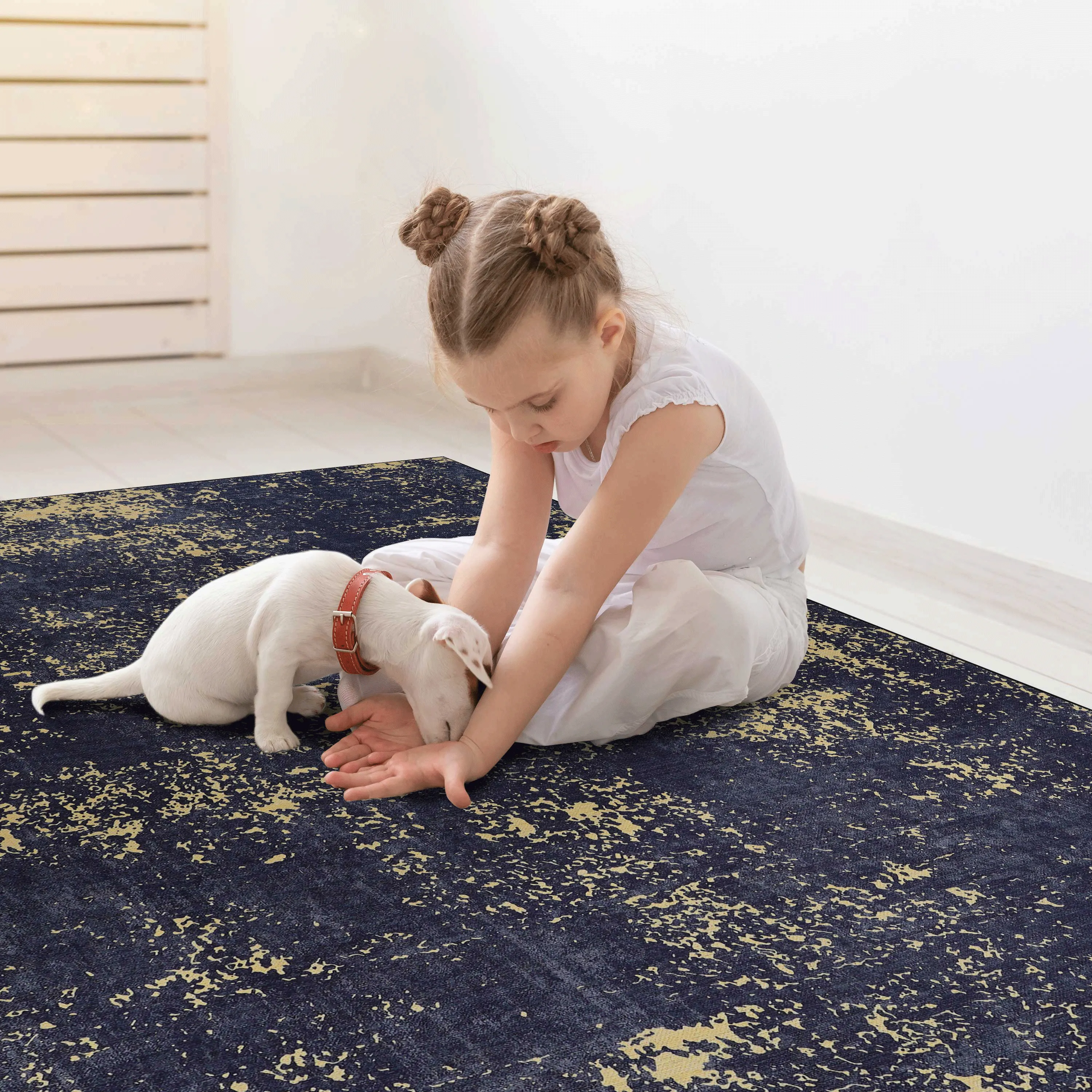 2.6 x 10 Area Rug- Washable, Non-Slip, Non-Shedding, Foldable, Kid & Pet Friendly
