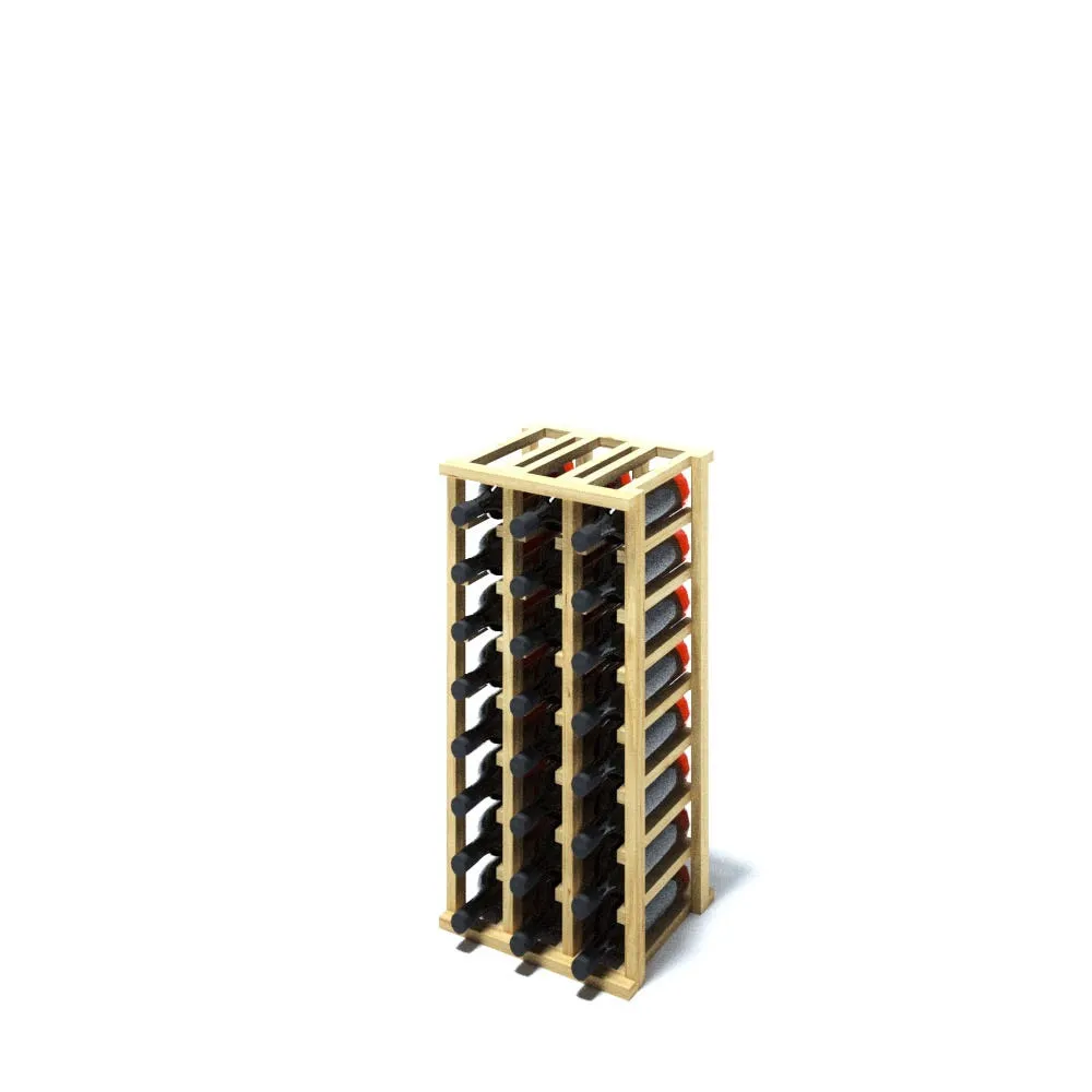 3 Column Pine Upper Wine Rack