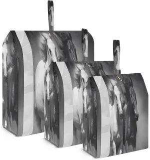 3 Set Travel Packing Cubes Lightweight Foldable Running Horse Grey Luggage Bags Organizers for Travel Accessories Travel Essentials