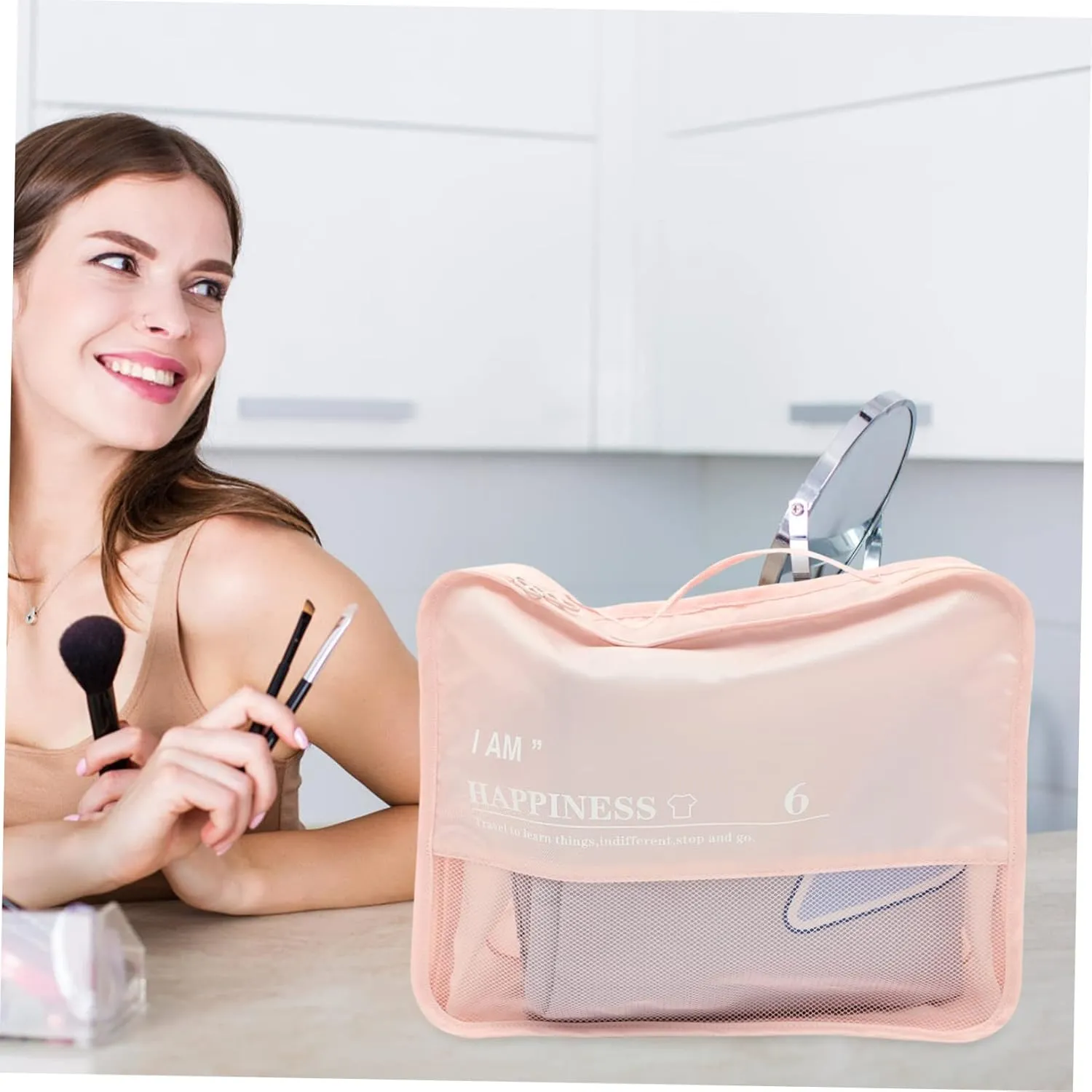 4 Sets Foldable Storage Box Travel Clothes Bags Travel Bag Travel Shoe Holder Garment Bags for Travel for Dresses Storage Bag Cosmetics Pouch Travel Makeup Bag Polyester/4973