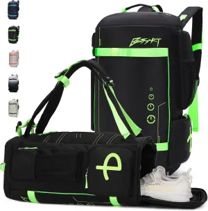 40L Extra Large Gym Backpack for Men, Big Gym Bag with Shoes Compartment, Waterproof Heavy Duty Duffel Bags, Men's Workout Backpacks for Outdoor Sport,Hiking,Camping,Travel