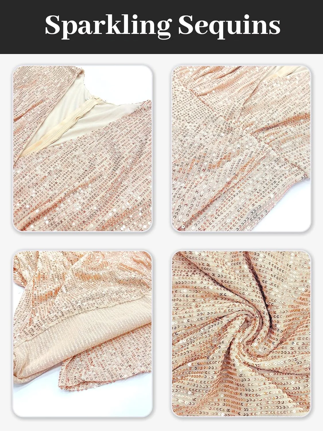 70s Disco Outfit Woman Sequin Jumpsuit Costume Outfits V-Neck for Women with Disco Ball Accessories