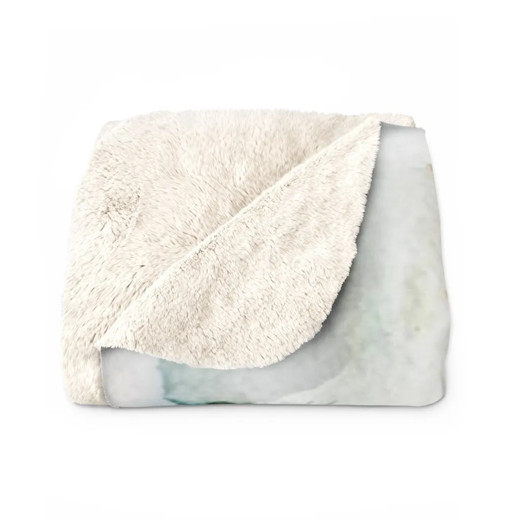 Abstract Comfy Blanket | Black Gold Blue