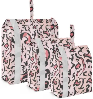 Abstract Leopard Pattern Packing Cubes for Travel, Lightweight Travel Packing Organizers Luggage Bags for Travel Accessories Travel Essentials