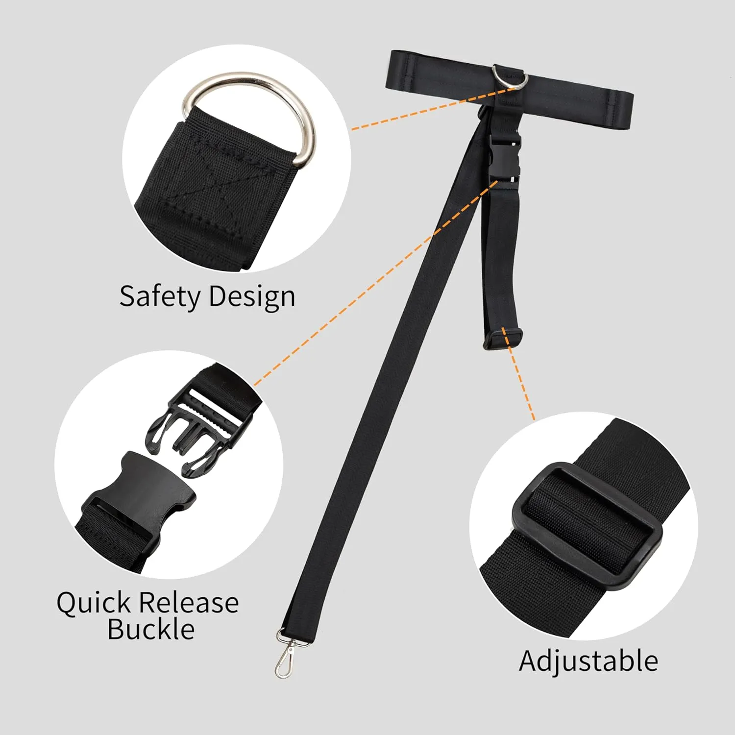Add-a-Bag-Luggage-Strap-Travel-Accessories - Heavy Duty Adjustable Suitcase Belt,Connect Your 3 Luggages(Black, 1.5")