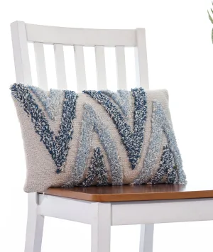 Arrowhead Cotton Knitted Decorative Sky Blue & Natural Color 12 x 20 Inches Pillow Covers