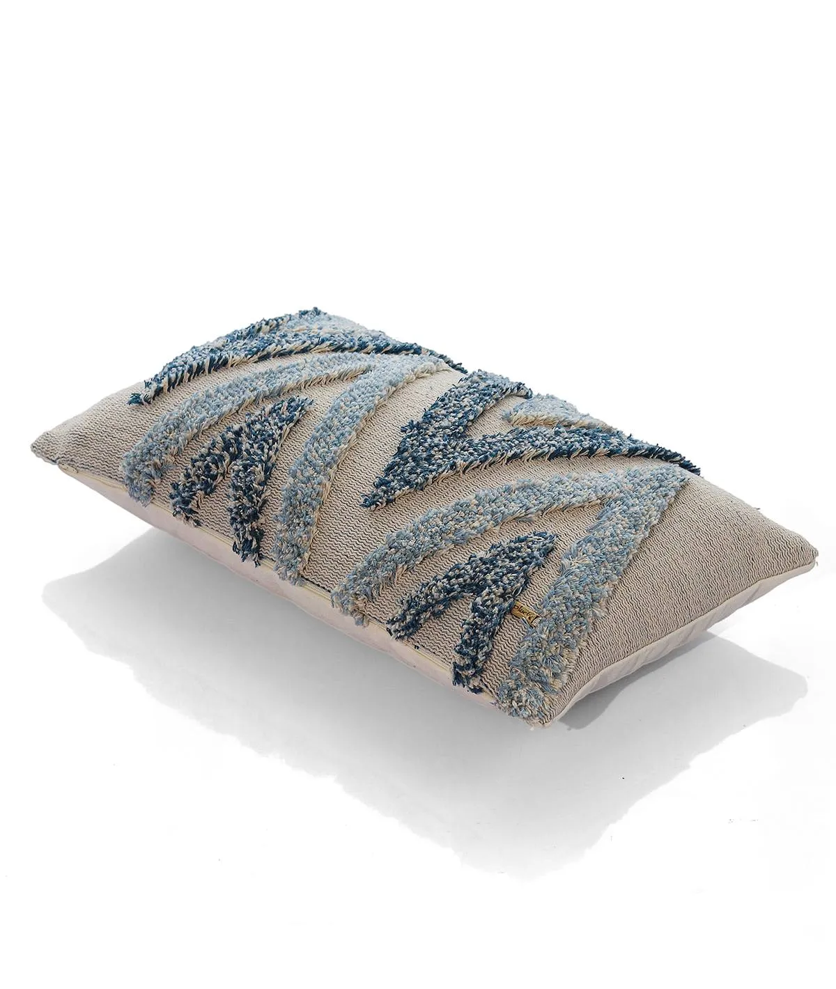 Arrowhead Cotton Knitted Decorative Sky Blue & Natural Color 12 x 20 Inches Pillow Covers