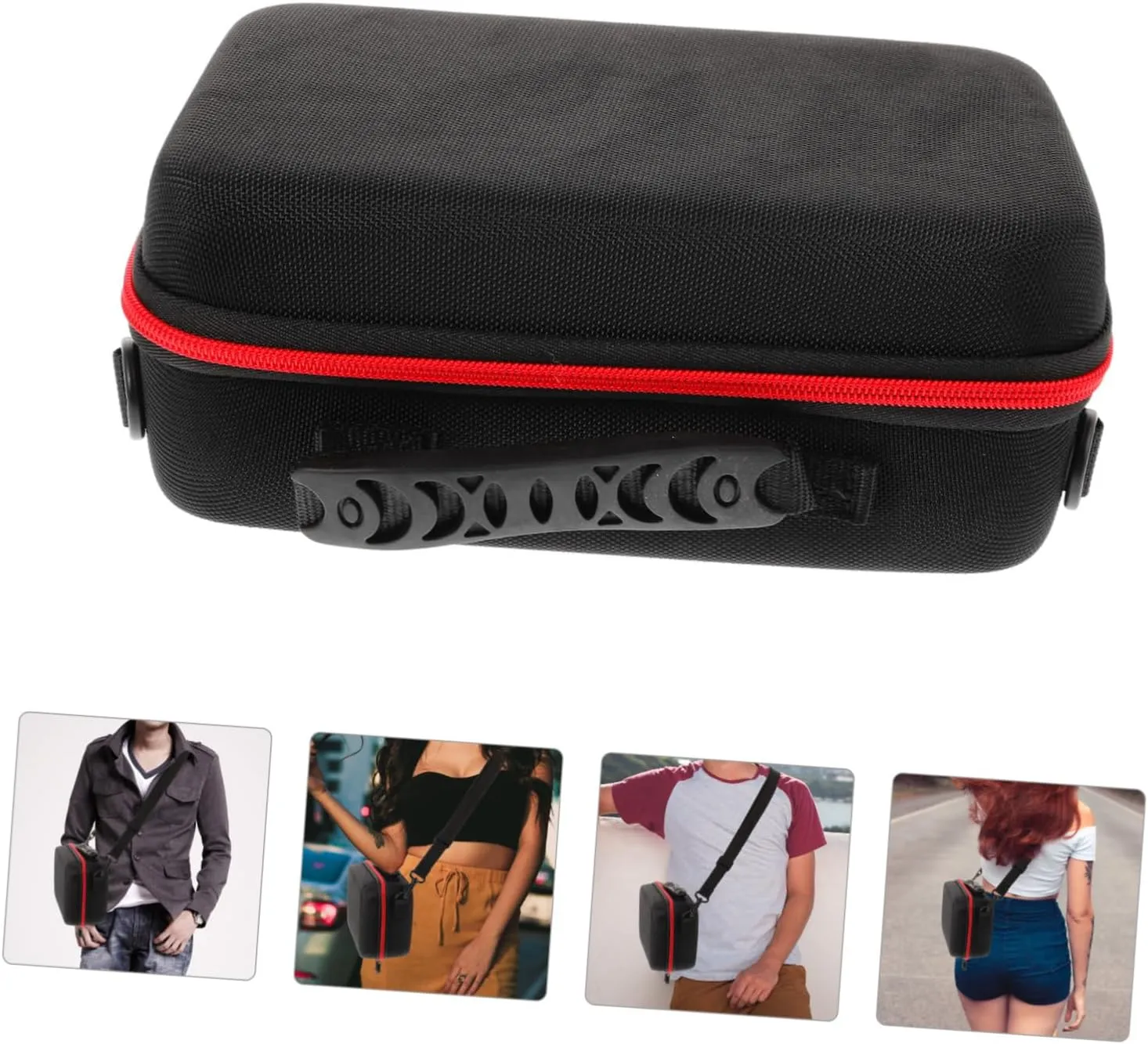 ARTIBETTER Small Camera Bag with Dividers Portable Digital Storage Pouch for Easy Organization of Cameras and Accessories Water Resistant Design for Travel Go Use