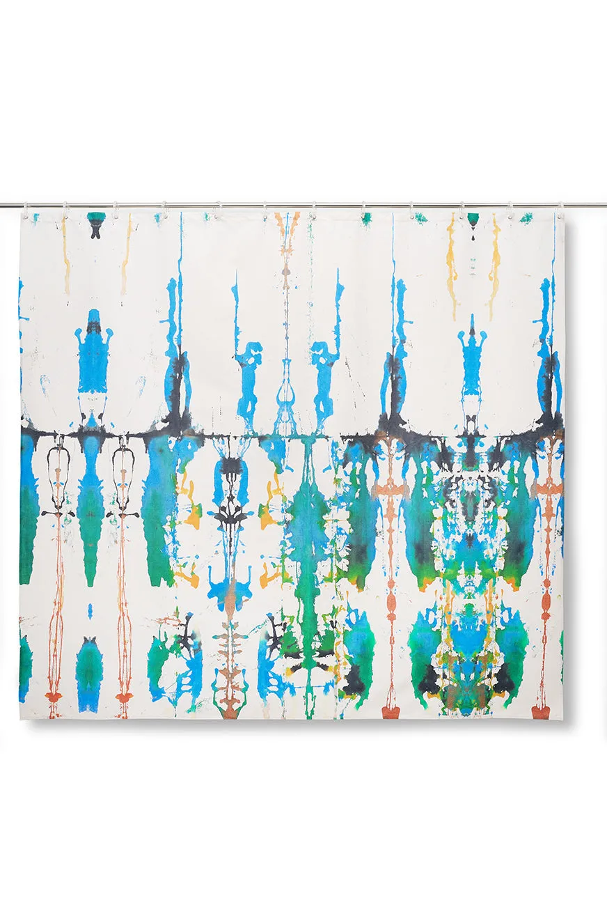 Artist Cotton Shower Curtain "Eden" by Alexander Bühler