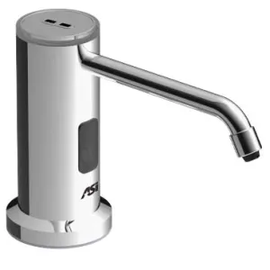 ASI 0338 Auto, Top-Fill Liquid Soap Dispenser (AC) Bright Stainless, 50.7 oz., Vanity Mount