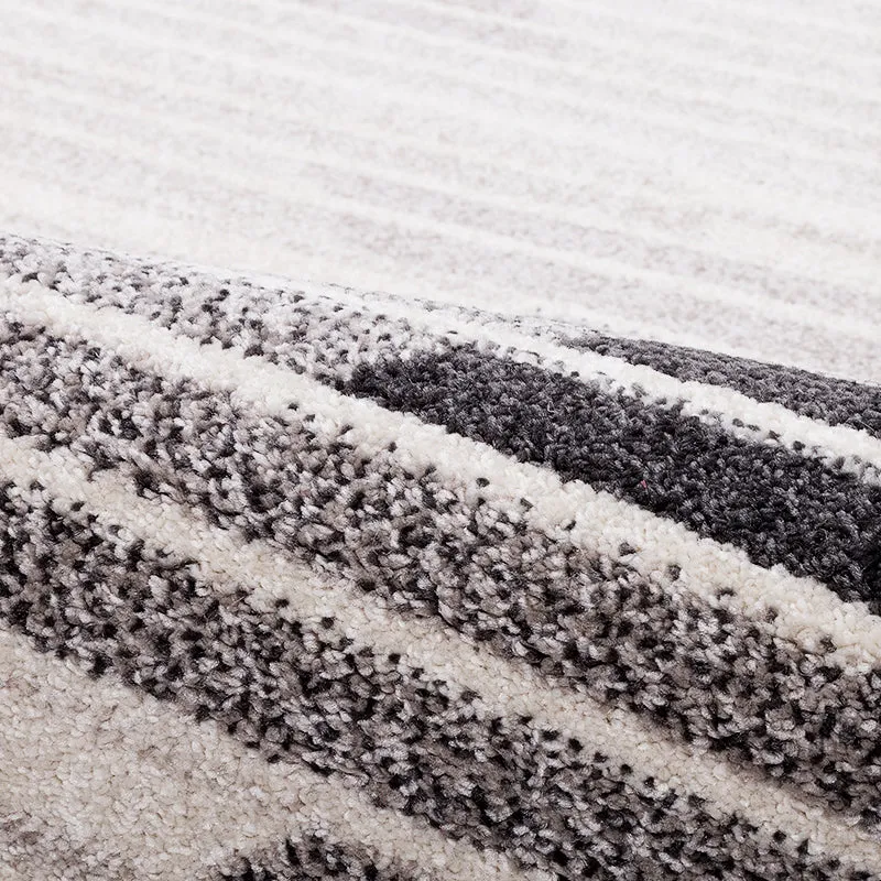 Atsila Modern Grey and White Tribal Rug