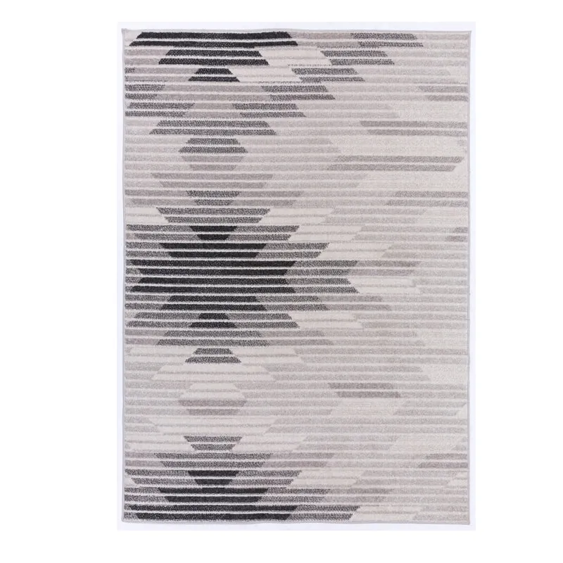 Atsila Modern Grey and White Tribal Rug