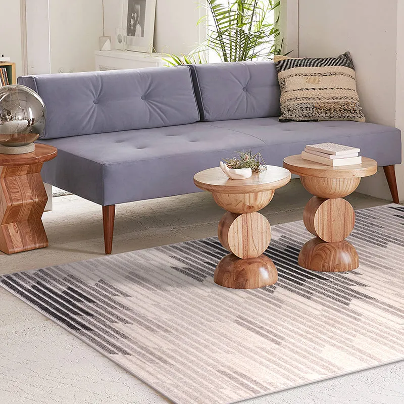 Atsila Modern Grey and White Tribal Rug