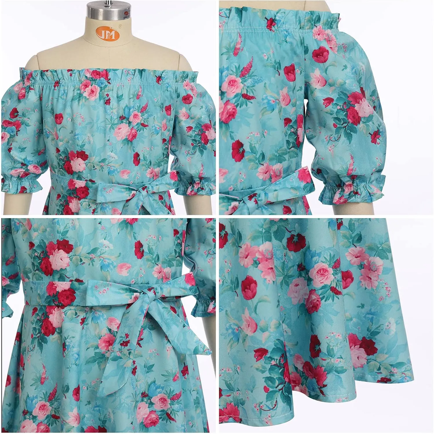 AWIBMK Mommy and Me Dresses Boho Tie Dye Floral Dress Summer Casual Beach Hawaiian Vacation Mom Daughter Matching Outfits