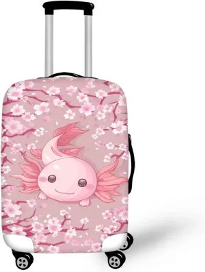 Axolotl Protective Cover For Luggage 28 Inch Luggage Cover Cherry Blossom Travel Luggage Cover Suitcase Protector Travel Accessories