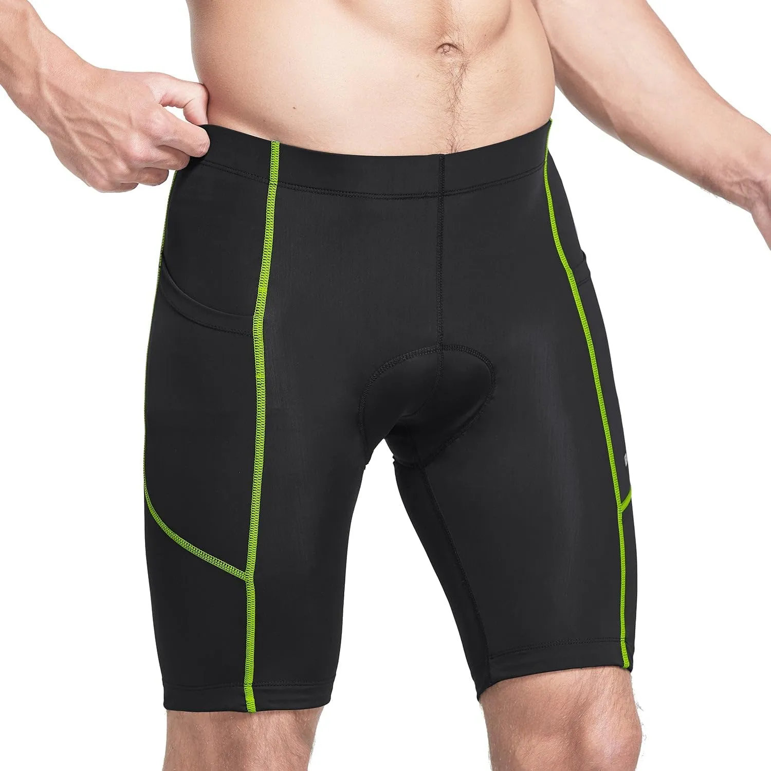baleaf Men's Padded Bike Shorts Cycling Road Biking Riding Bicycle Cycle Wear Pockets UPF 50  MTB Accessories Tights