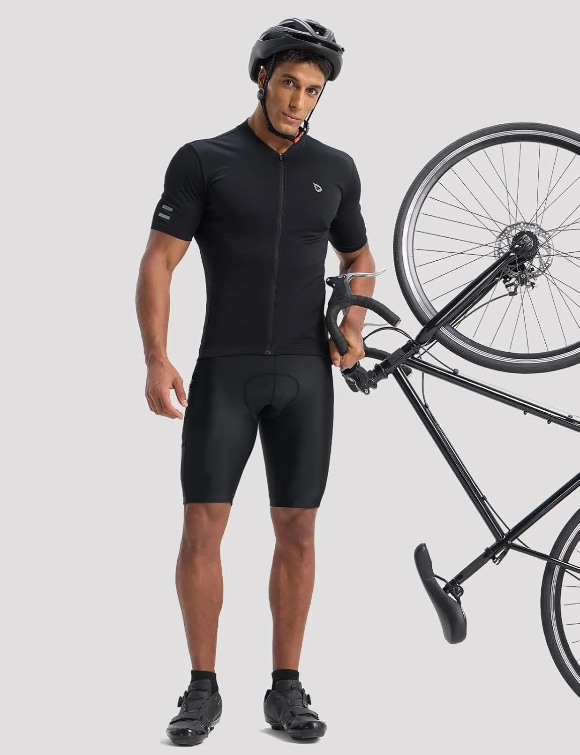 baleaf Men's Padded Bike Shorts Cycling Road Biking Riding Bicycle Cycle Wear Pockets UPF 50  MTB Accessories Tights