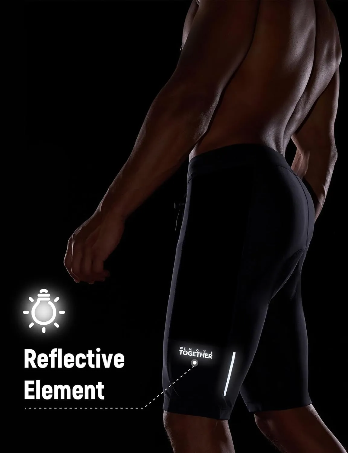 baleaf Men's Padded Bike Shorts Cycling Road Biking Riding Bicycle Cycle Wear Pockets UPF 50  MTB Accessories Tights