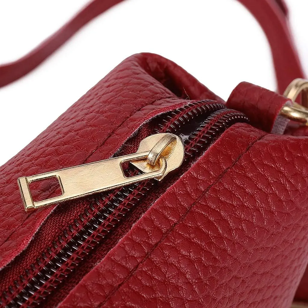 Beach Tote Bag 4 Packet Leather Solid Color Handbags Shoulder Bags Crossbody Hobo Bags Card Purse Work Travel Essential Y