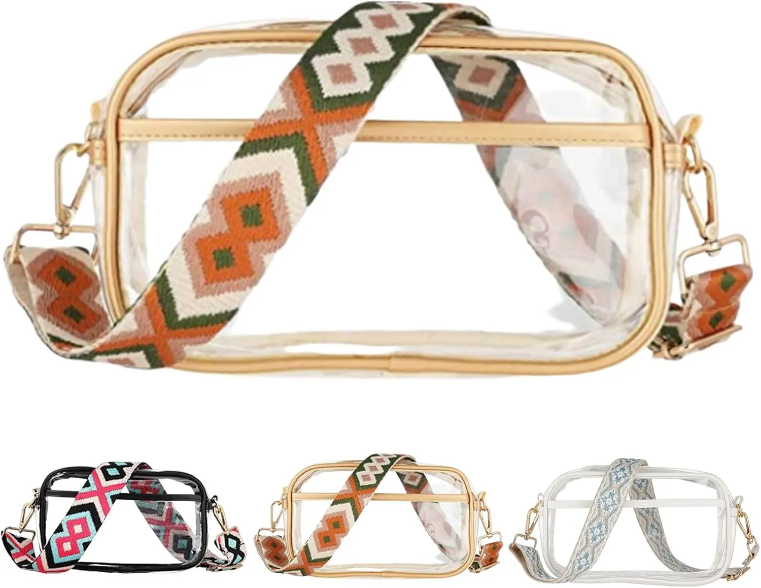 Beach Tote Bag Hobo Transparent Zipper Shoulder Bag Fashion New Pattern Messenger Bag Suitable For Outdoor Beach Travel Y