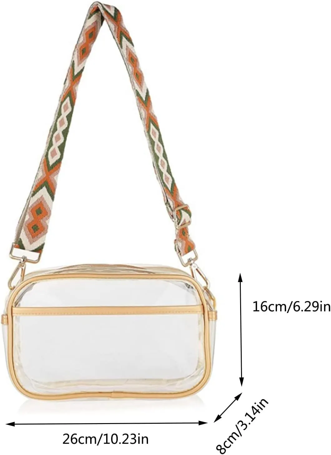 Beach Tote Bag Hobo Transparent Zipper Shoulder Bag Fashion New Pattern Messenger Bag Suitable For Outdoor Beach Travel Y