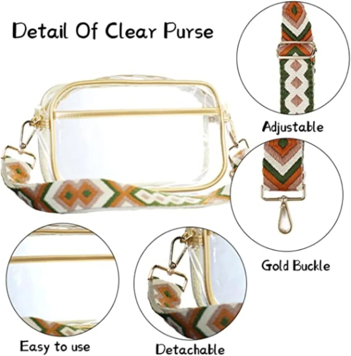 Beach Tote Bag Hobo Transparent Zipper Shoulder Bag Fashion New Pattern Messenger Bag Suitable For Outdoor Beach Travel Y