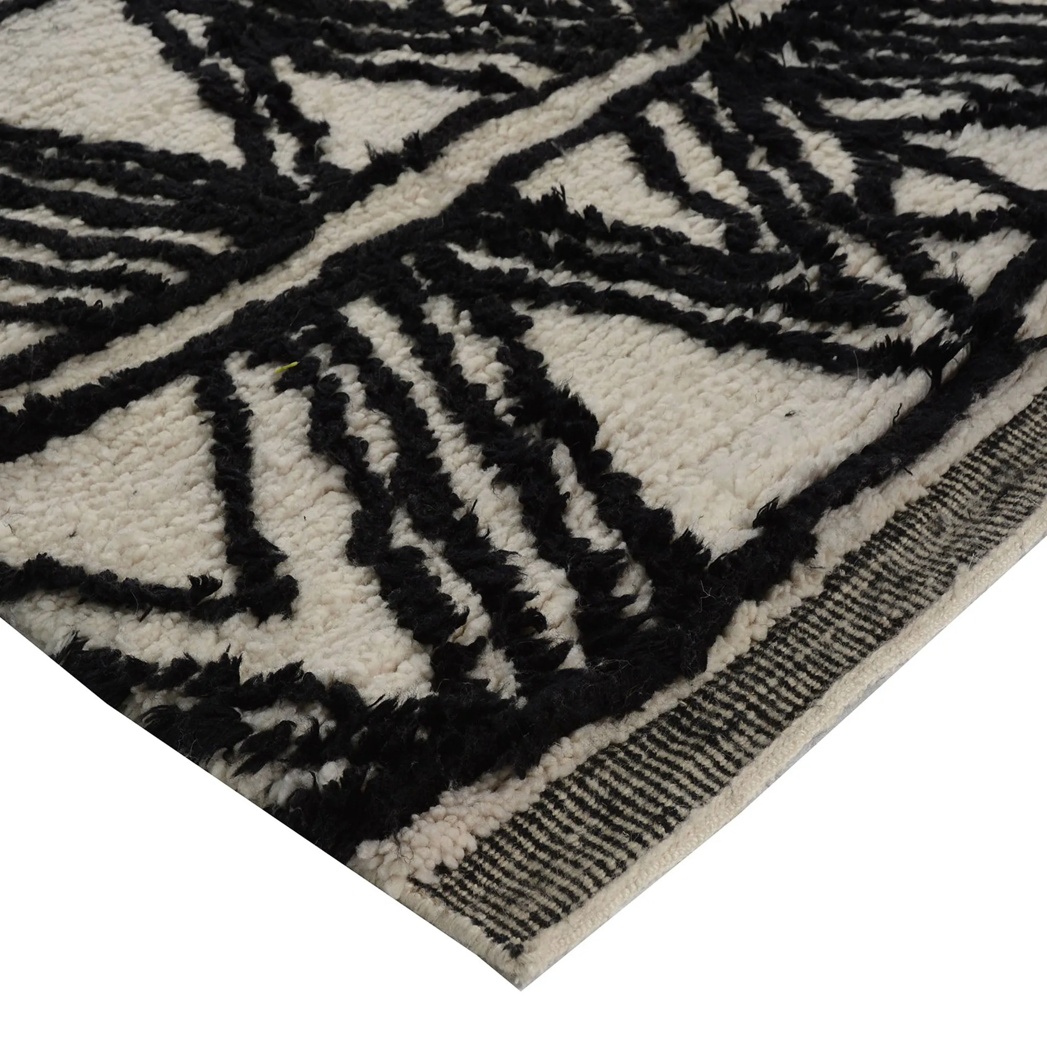 Black Moroccan Wool Rug - 9' x 12'