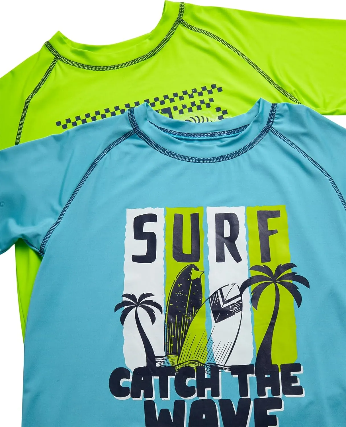 Boys Rash Guard Swimsuit Set  4-Piece Kids Short Sleeve Bathing Suit Swimwear Sets (Sizes: 5-12)