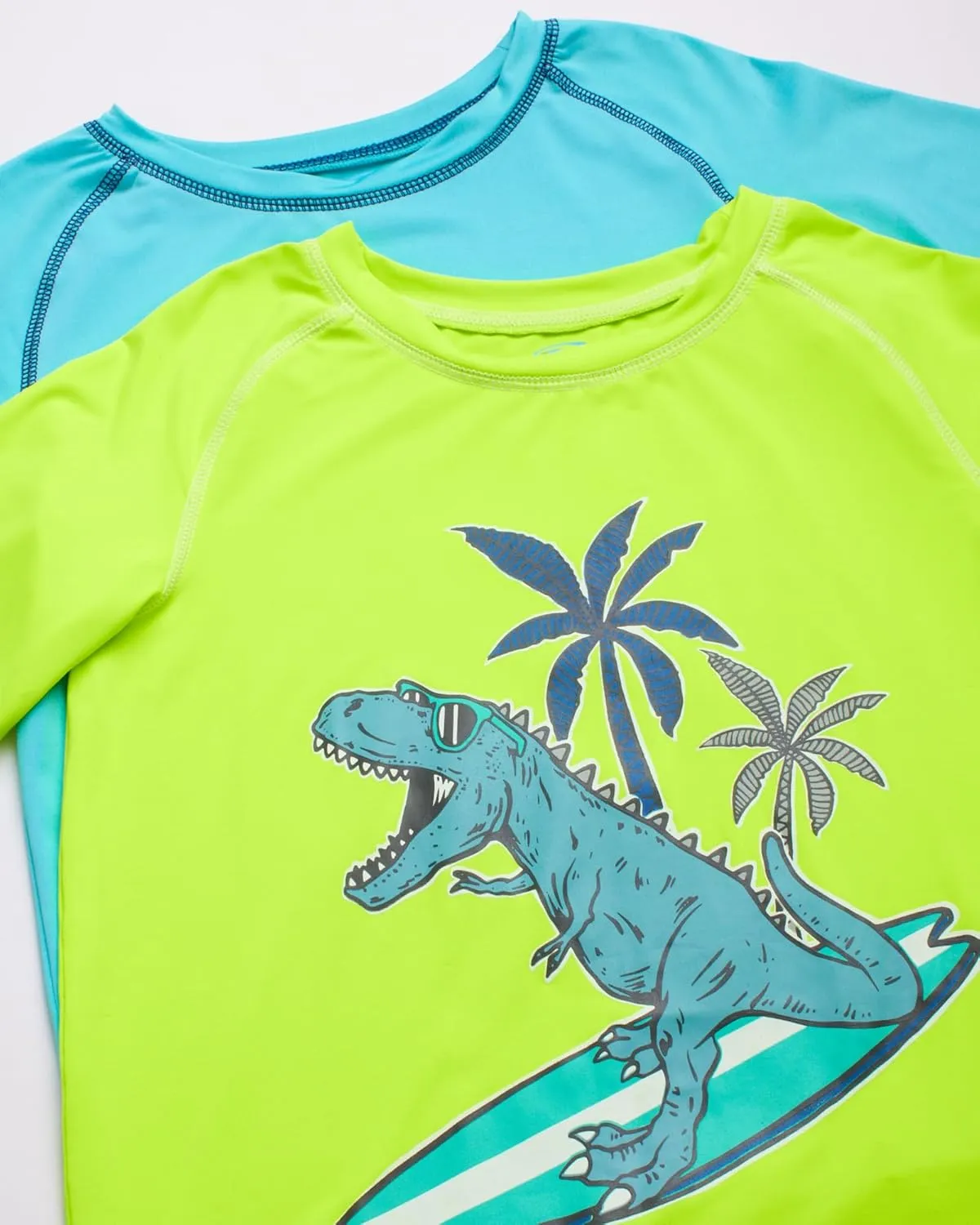 Boys Rash Guard Swimsuit Set  4-Piece Kids Short Sleeve Bathing Suit Swimwear Sets (Sizes: 5-12)