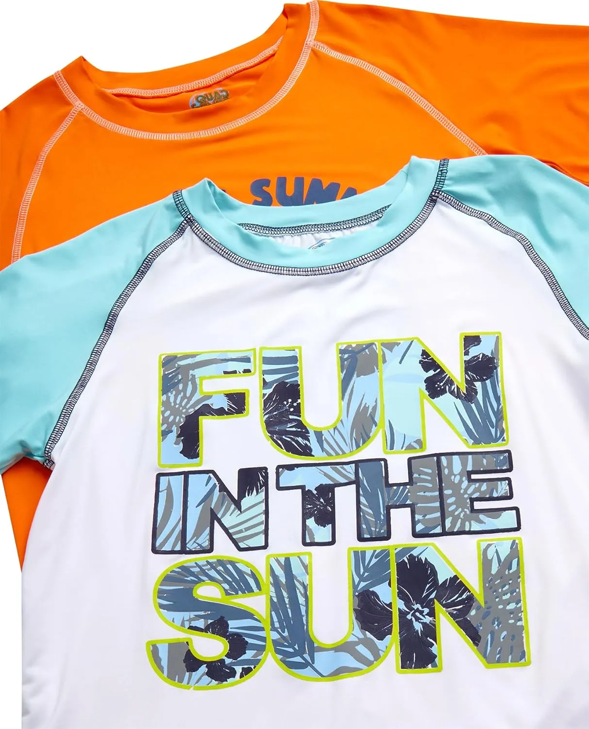 Boys Rash Guard Swimsuit Set  4-Piece Kids Short Sleeve Bathing Suit Swimwear Sets (Sizes: 5-12)