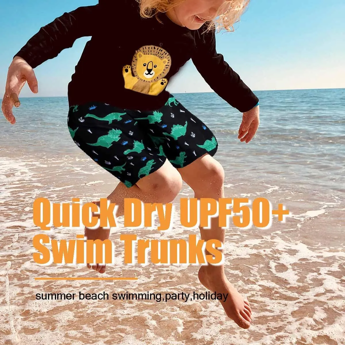 Boys Swim Trunks Quick Dry Board Shorts Swimwear Trunks Hawaii Beach Swimsuit Toddler Bathing Suit Bottom Kid 2-8Years