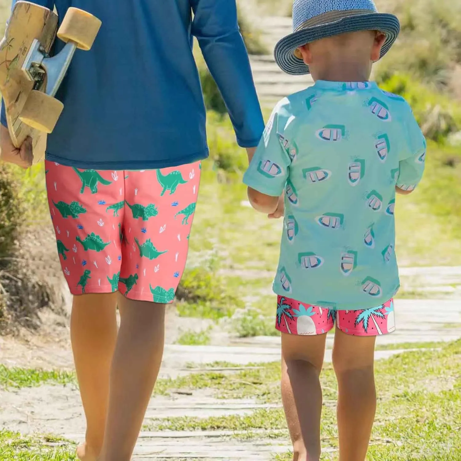 Boys Swim Trunks Quick Dry Board Shorts Swimwear Trunks Hawaii Beach Swimsuit Toddler Bathing Suit Bottom Kid 2-8Years