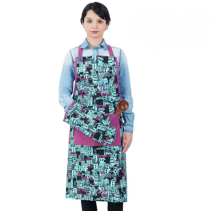 Building Blocks Printed Apron 100% Cotton