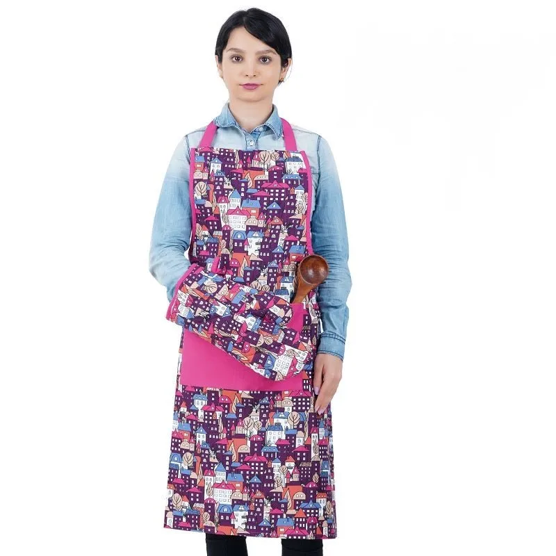 Building Blocks Printed Apron 100% Cotton