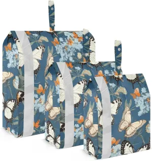 Butterflies Colorful Flowers Packing Cubes for Travel 3 Set Travel Organizer Bags Luggage Packing Organizers for Travel Accessories