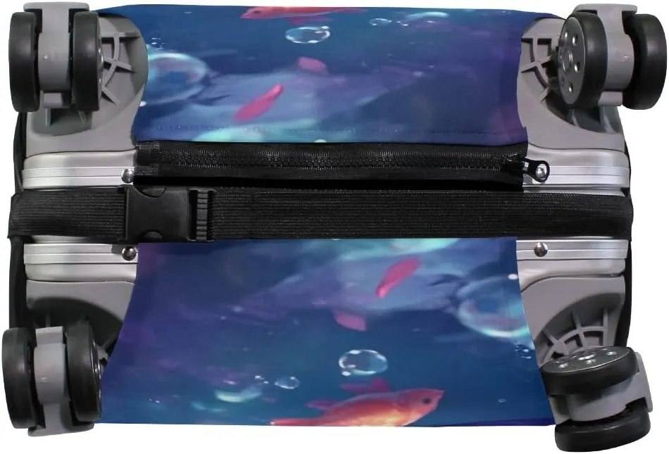 CHIFIGNO Cute Mermaid Princess Suitcase Cover Fits 18-32 Inch Suitcase Travel Accessories XL Fits 29-32 Inch