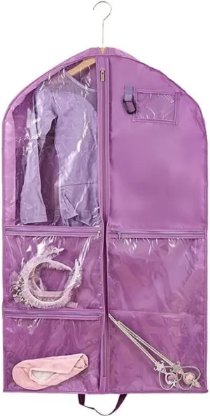 Clothes Cover 39" Suit Bags Travel Garment Bags for Hanging Clothes with Visual Window, 3 Pack Suit Bags (Color : Purple, Size : 100 * 60 * 8cm)