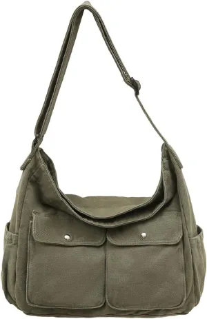 Collsants Messenger Bag Hobo Crossbody Bags for Women Canvas Bag Crossbody Tote Bag Shoulder Bag