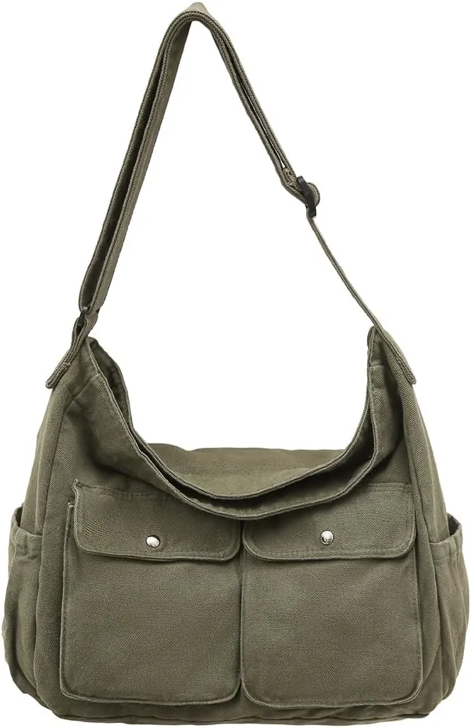 Collsants Messenger Bag Hobo Crossbody Bags for Women Canvas Bag Crossbody Tote Bag Shoulder Bag