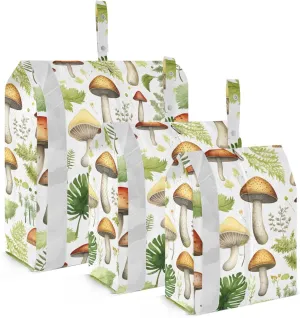Colorful Mushroom Leaves Packing Cubes for Travel 3 Set Travel Organizer Bags Luggage Bags Organizer for Travel Accessories