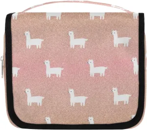 Colourful Alpacas Hanging Travel Toiletry Bag Cosmetic Bag Portable Wash Bag with Hook for Bathroom Accessories Toiletries Cosmetics