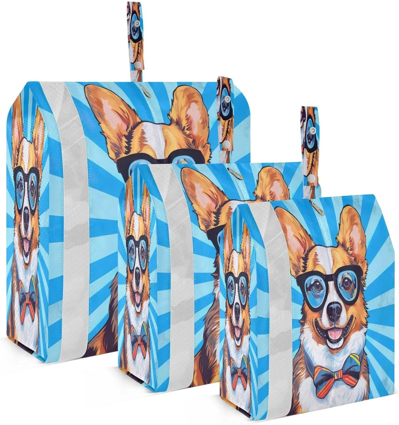 Corgi Dogs Compression Packing Cubes for Travel Packing Organizers Large Luggage Organizers Bags for Women Travel Accessories