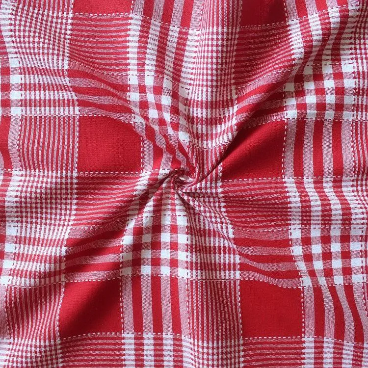 Cotton Track Dobby Red With Solid Pocket Free Size Apron Pack Of 1