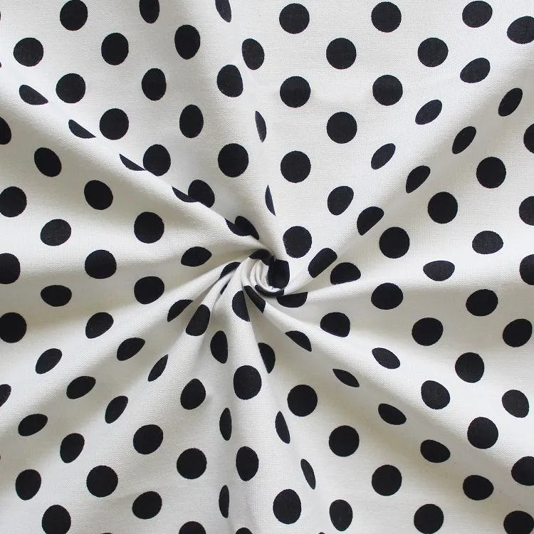 Cotton White Polka Dot With Solid Free Size Apron Pack Of 1
