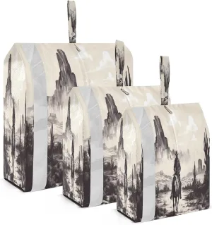 Cowboy Sunset Compression Packing Cubes for Travel Packing Organizers Large Luggage Organizers Bags for Travel Accessories and Essentials