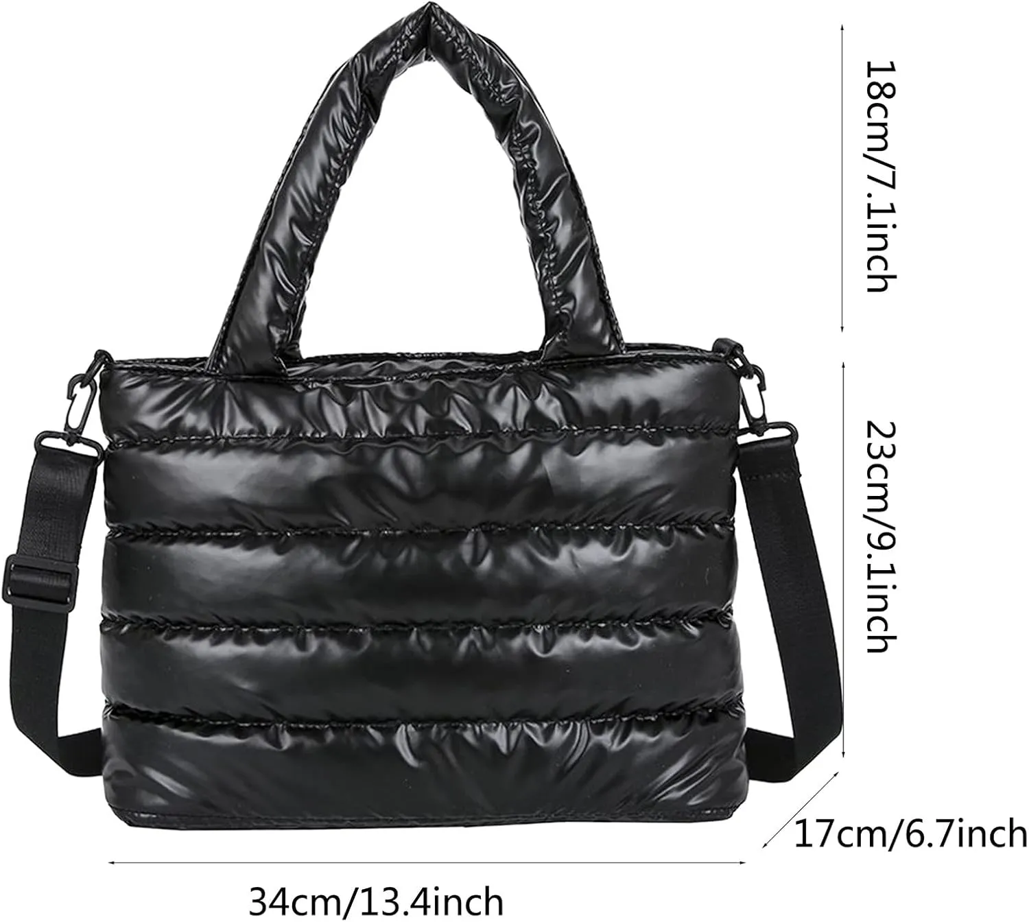 Cross Body Bag For Woman Large Quilted Shoulder Bag Carryall Puffer Hobo Bag For Family Friends Travel College C