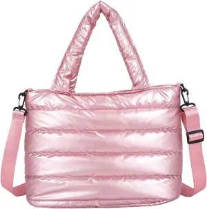 Cross Body Bag For Woman Large Quilted Shoulder Bag Carryall Puffer Hobo Bag For Family Friends Travel College C